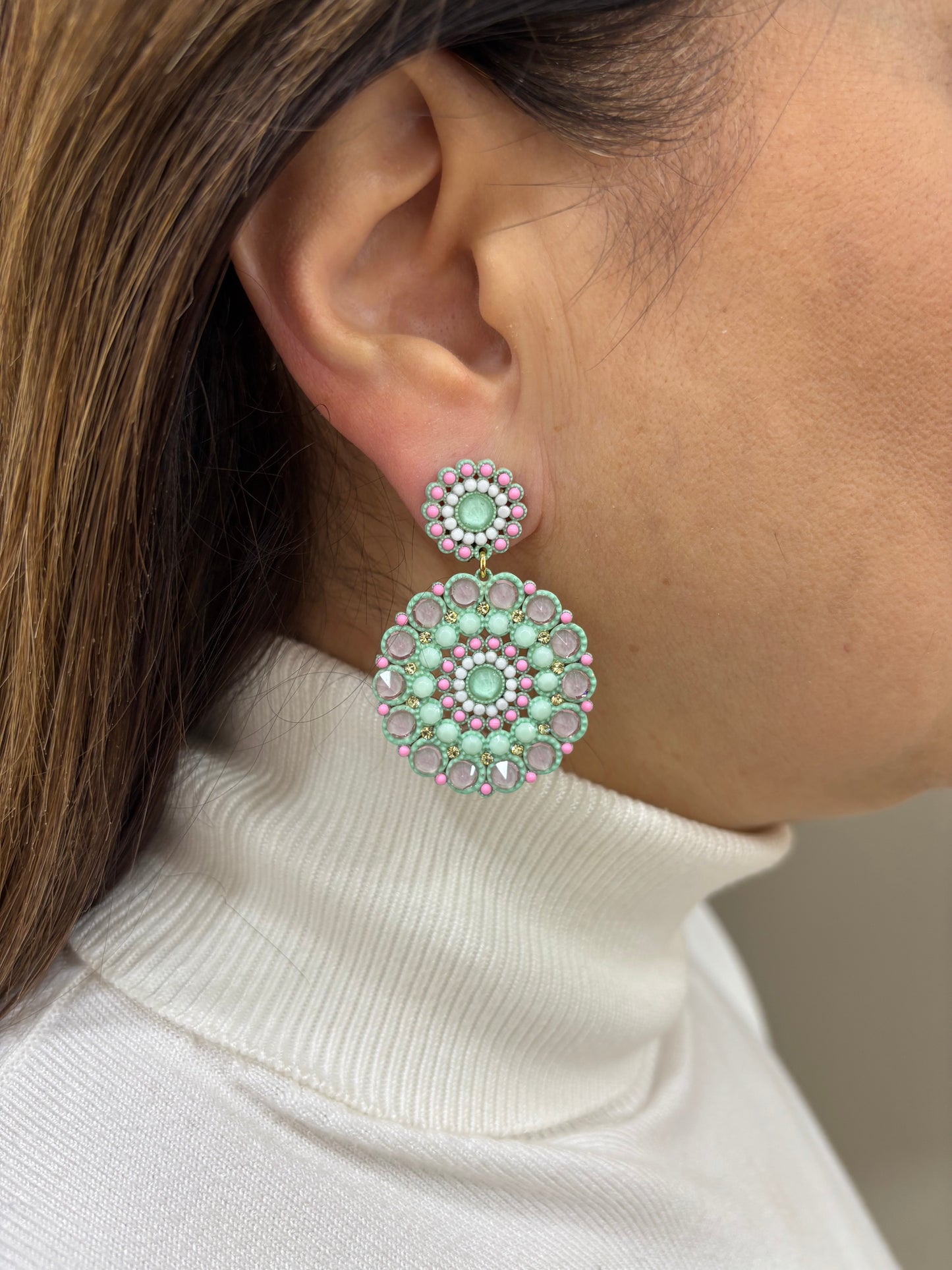 Orecchini LaGriffe Con Swarovski Multicolor