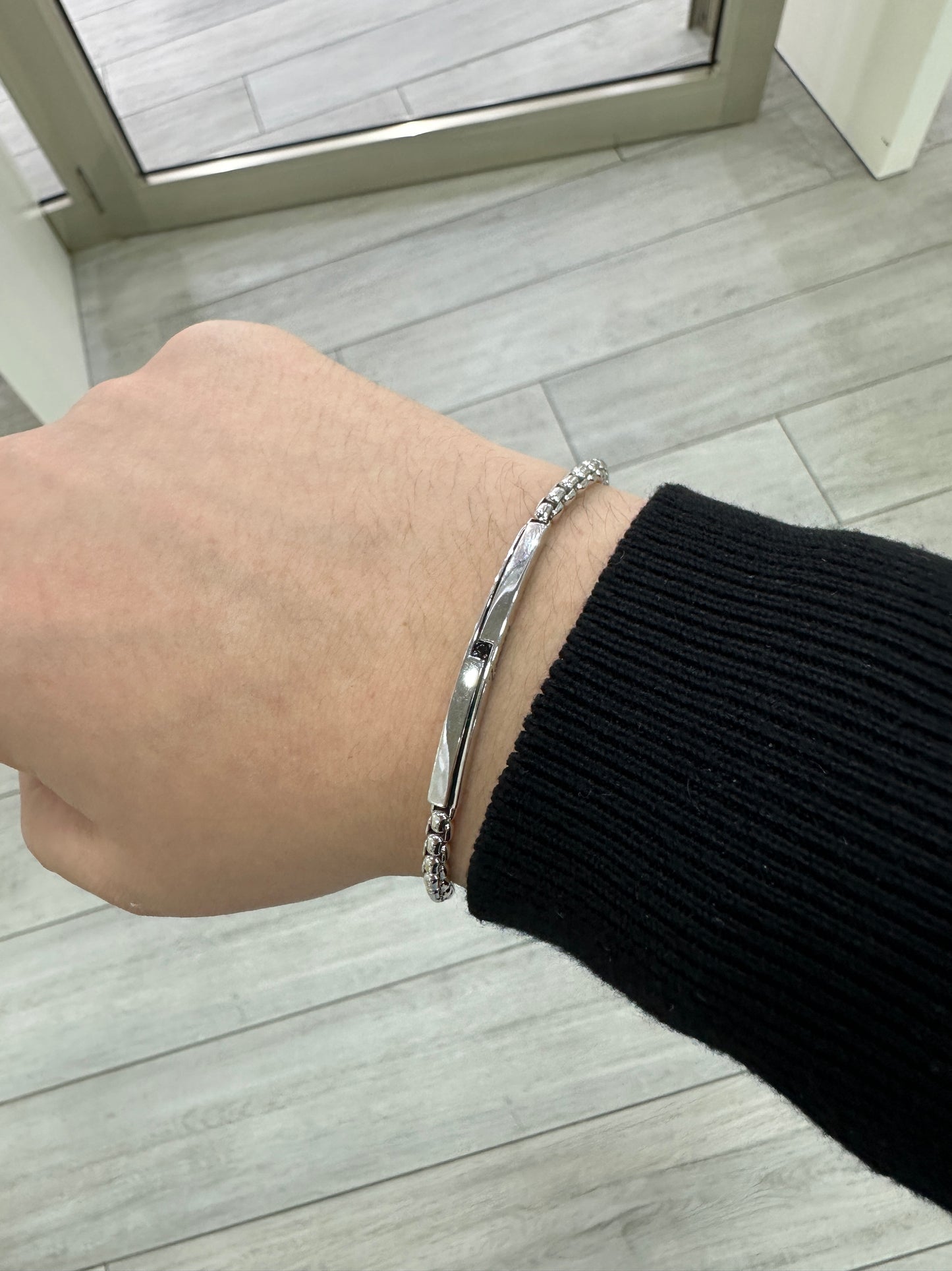 Bracciale Uomo Zancan In Argento e Zircone Centrale
