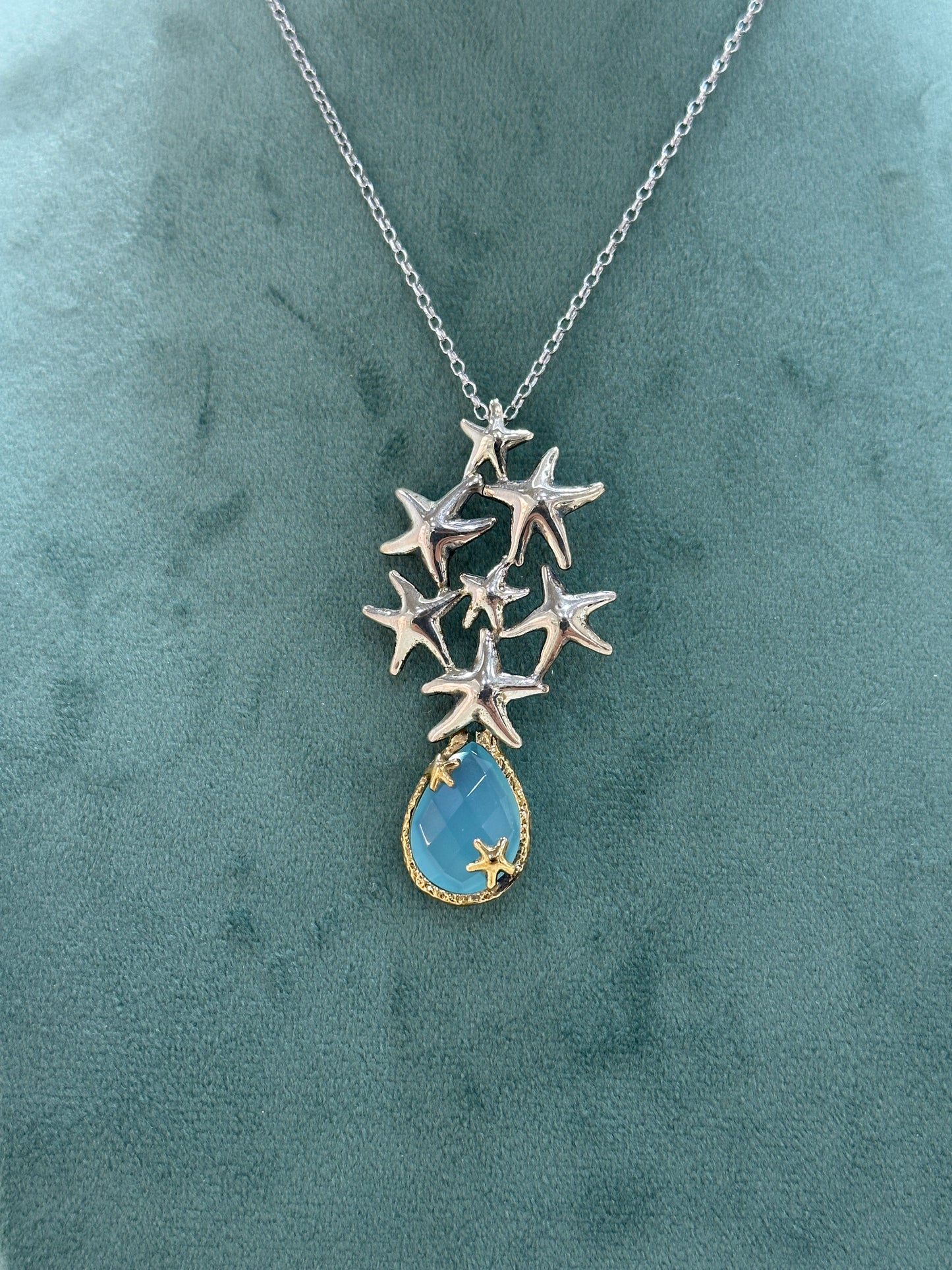 Collana Nemoris Con Stelle Marine e Agata