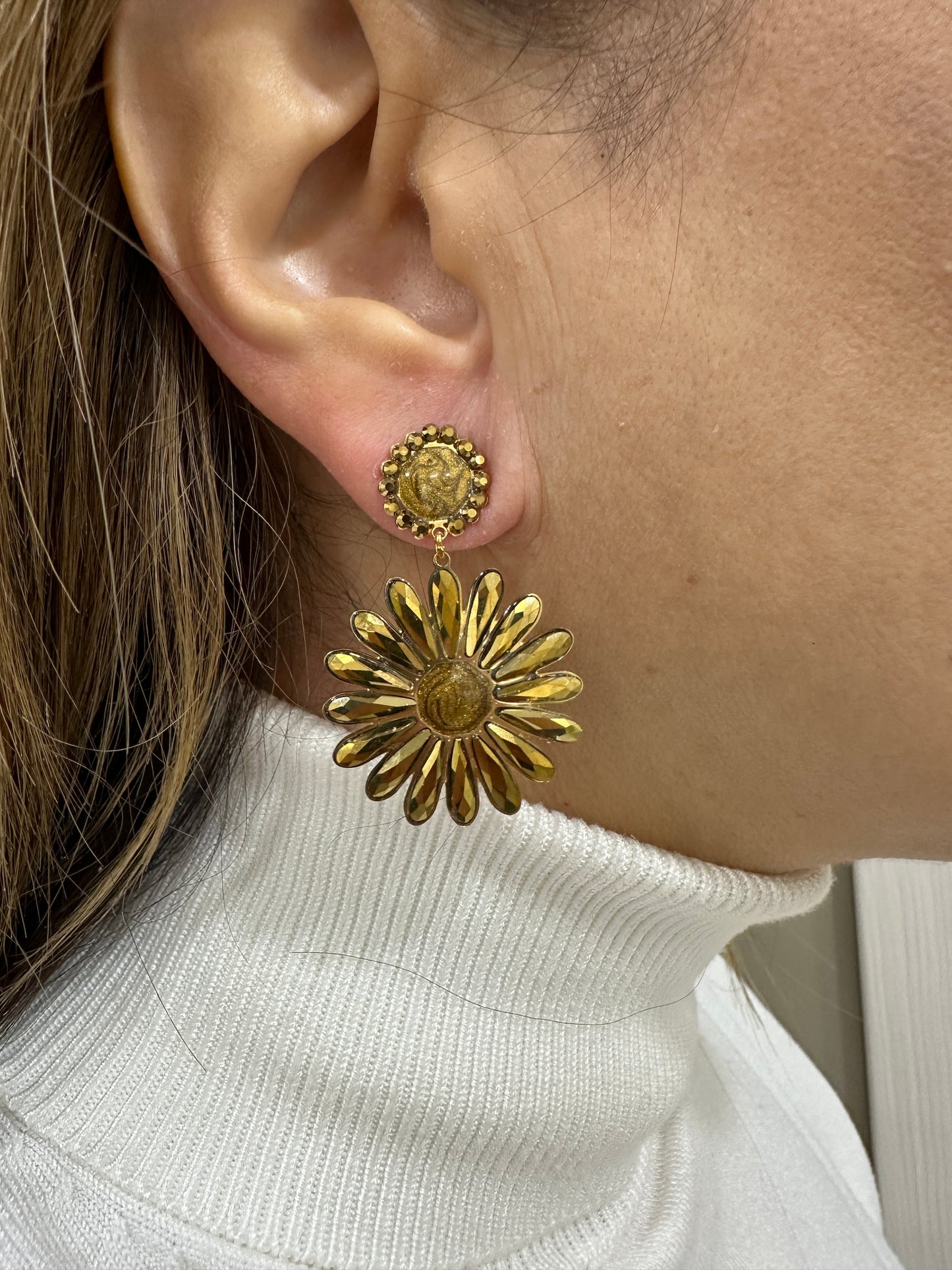 Orecchini LaGriffe Fiore Dorato