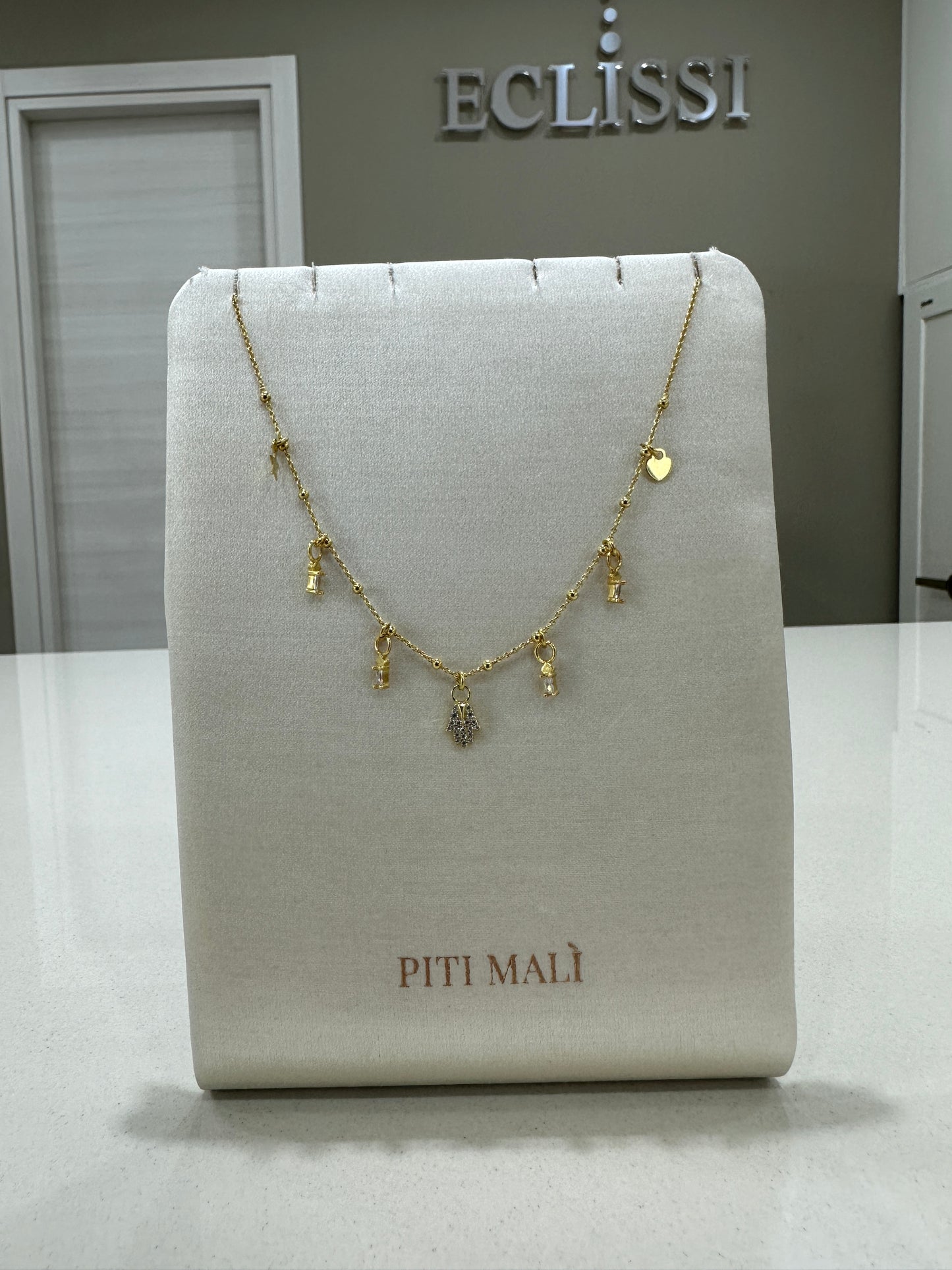 Collana Piti Mali Mano Di Fatima e Zirconi