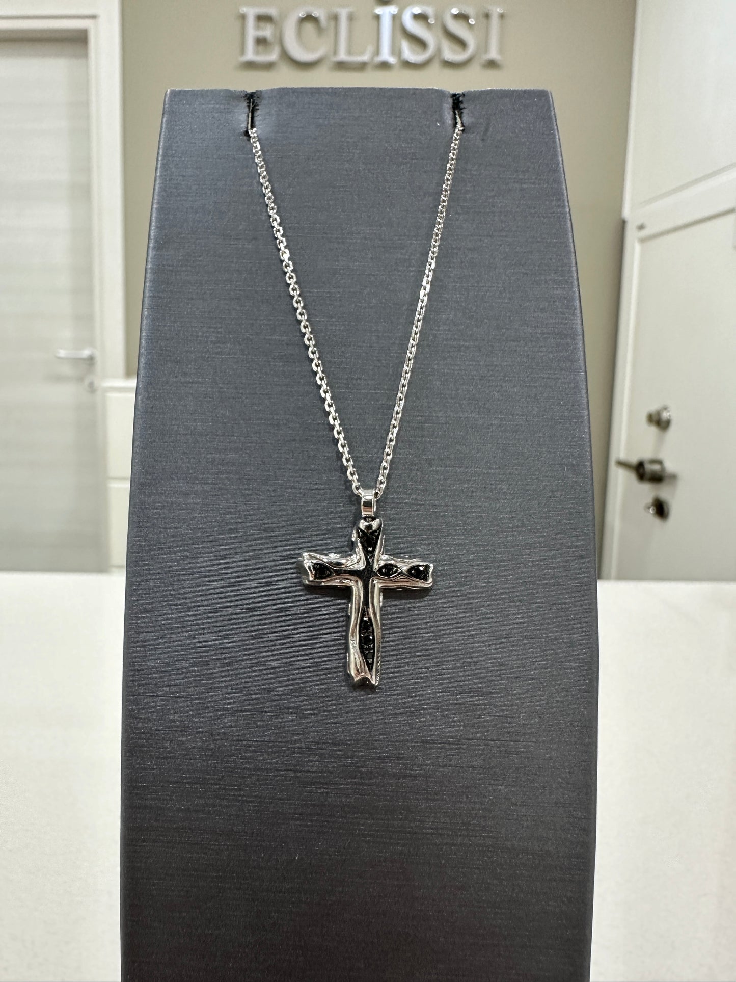 Collana Croce Zancan Con Spinelli Neri