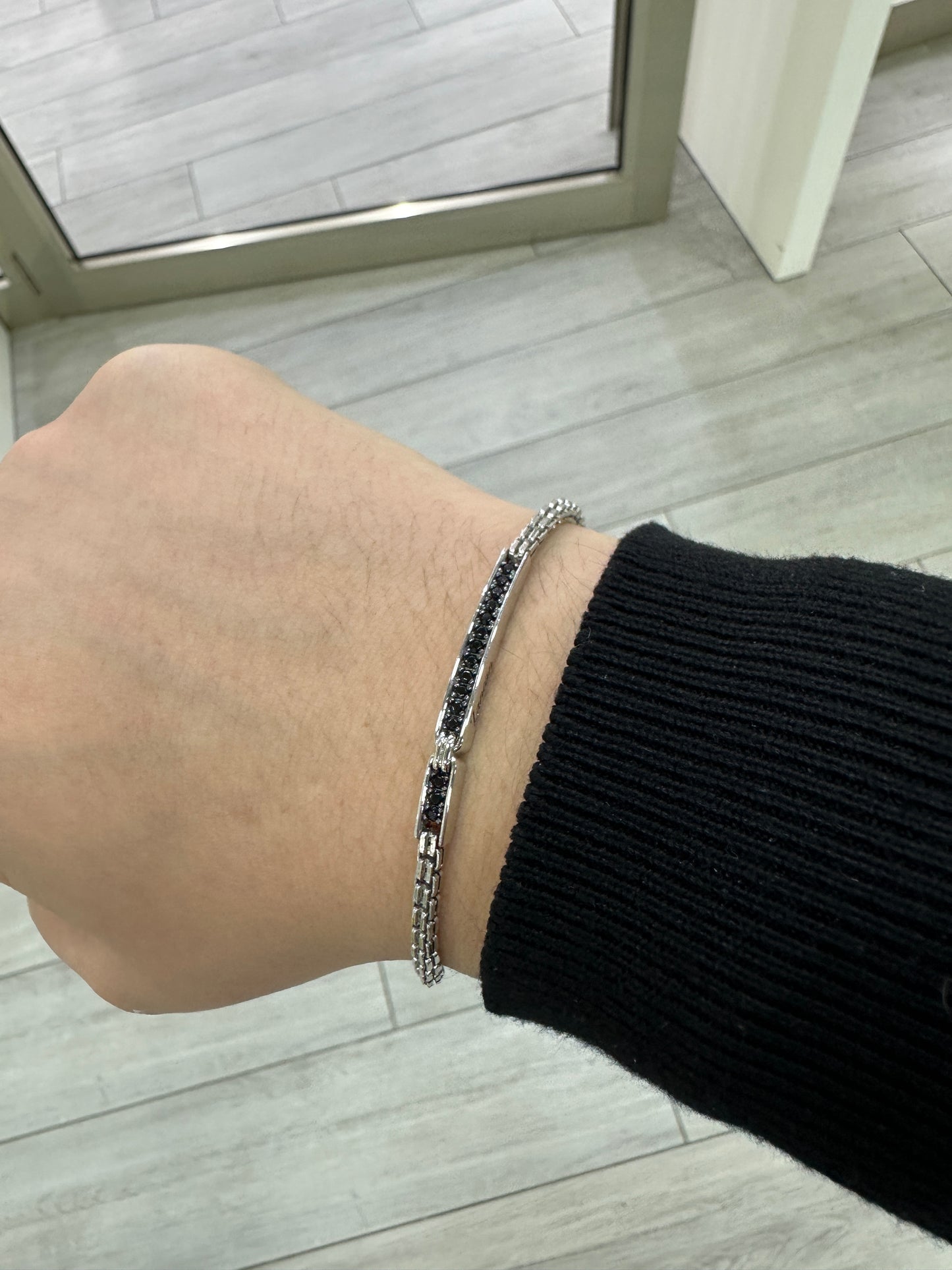 Bracciale Uomo Zancan In Argento e Zirconi