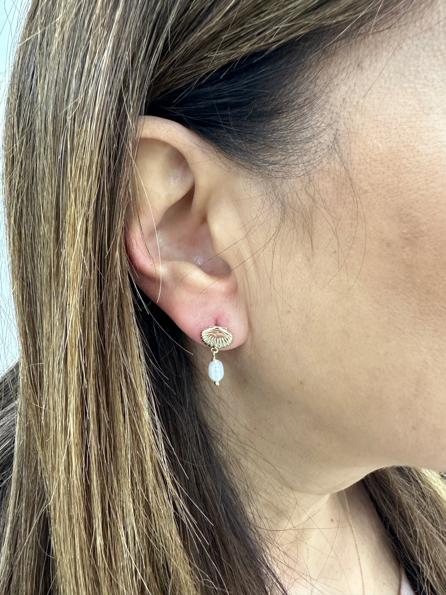 Orecchini Piti Mali Conchiglia e Perla