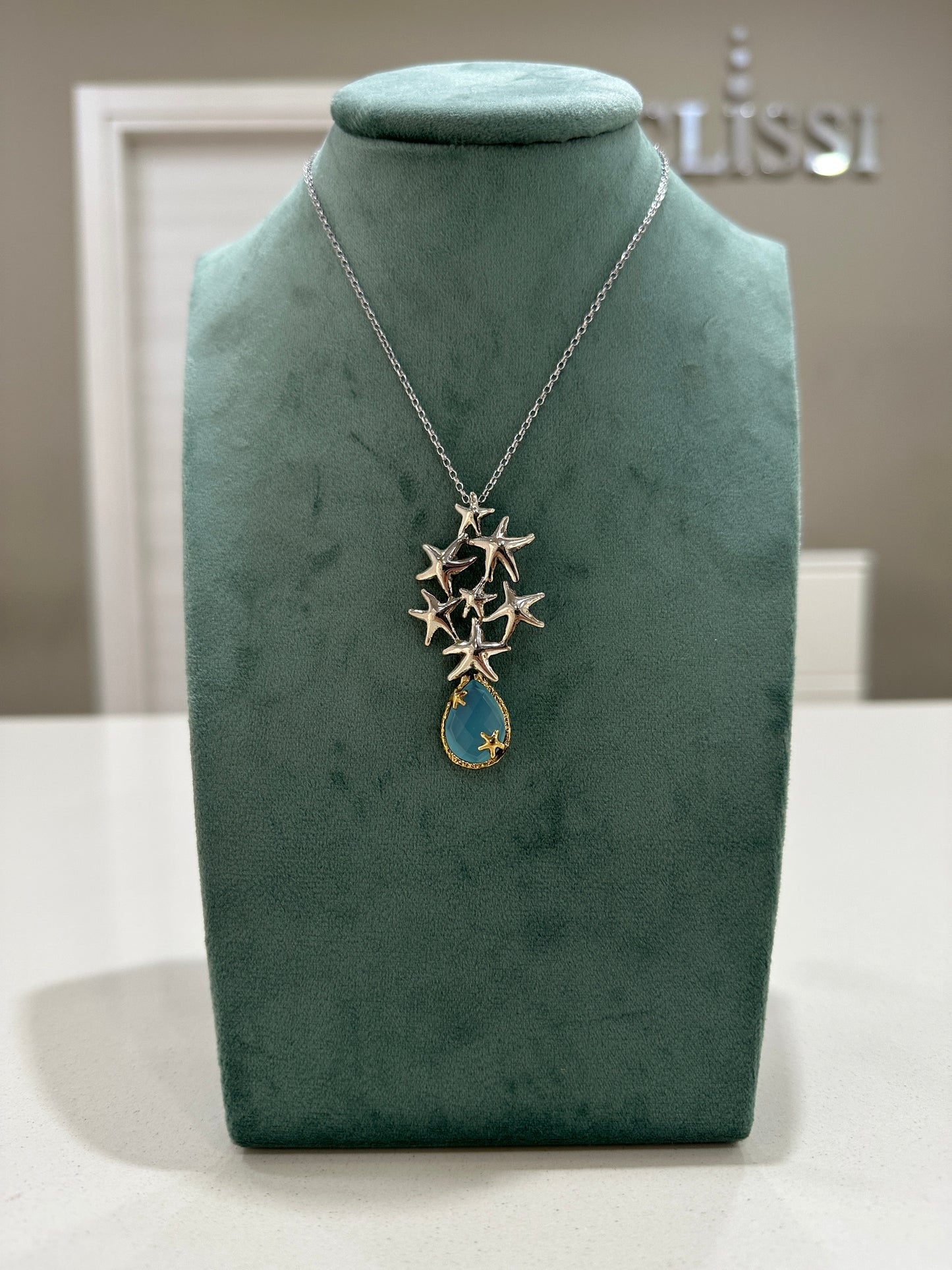 Collana Nemoris Con Stelle Marine e Agata