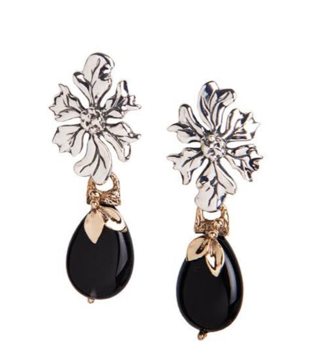 Orecchini LaGriffe Fiore Con Onice