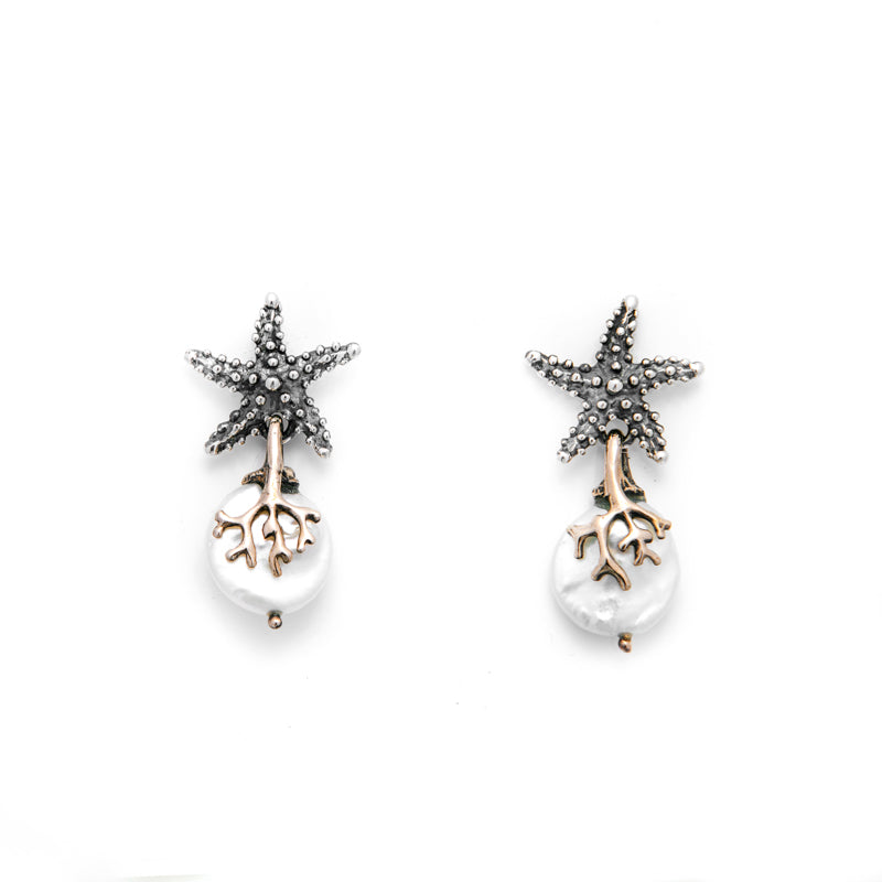 Orecchini Nemoris Stella Marina E Perla