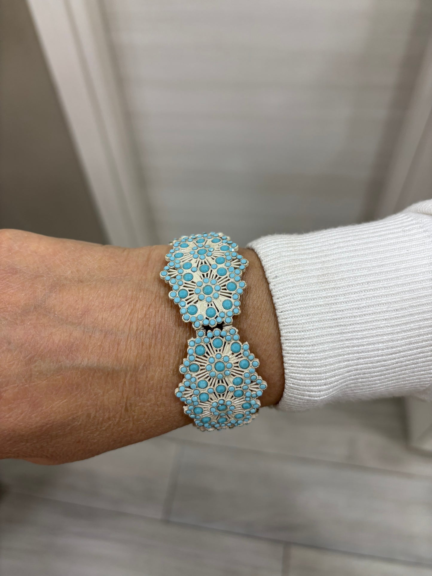 Bracciale LaGriffe Con Swarovski Azzurri