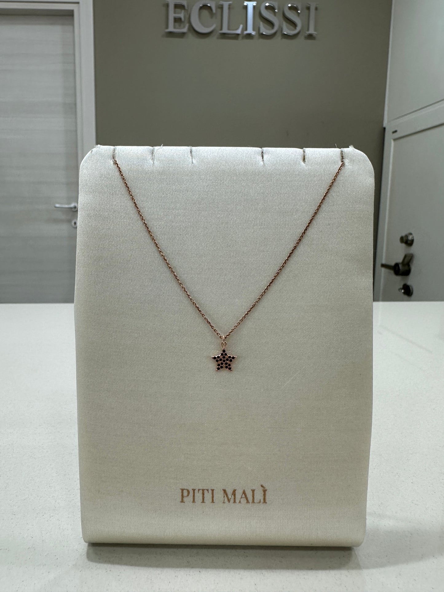 Collana Piti Mali Rosè Stella Zirconi Neri