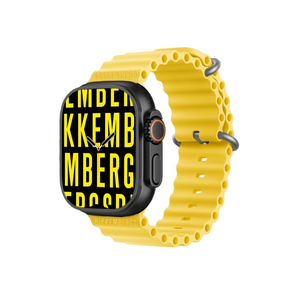 Smartwatch Bikkembergs Big Cassa Nera E Cinturino Giallo