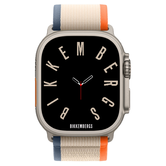 Smartwatch Bikkembergs Big Cassa Titanio e Cinturino Tessuto Multicolore