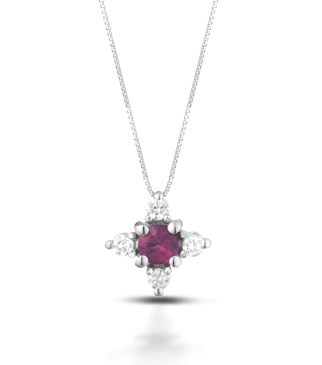 collana marika oro 18 kt rubino e diamanti