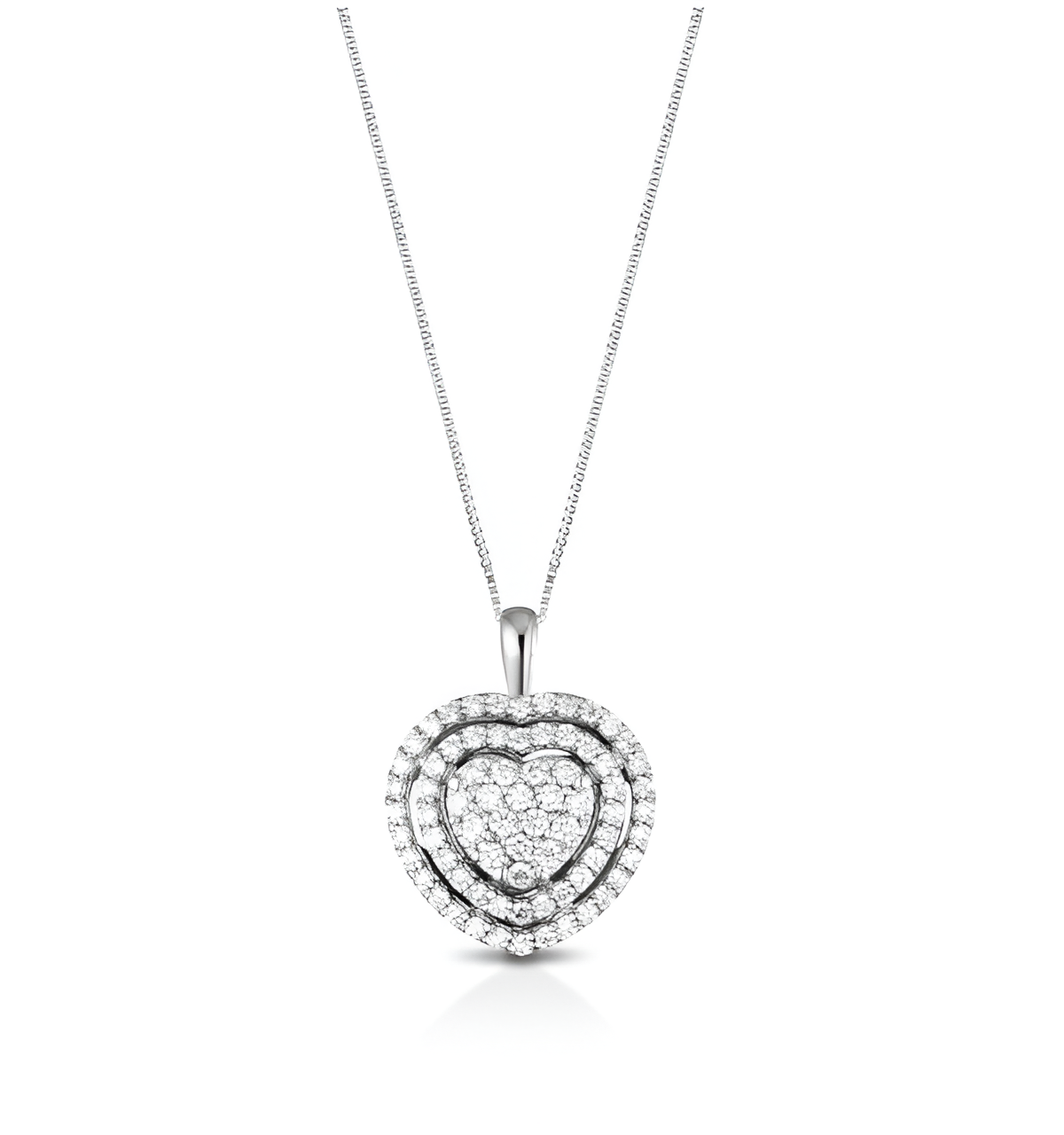 collana marika cuore oro 18 kt con diamanti