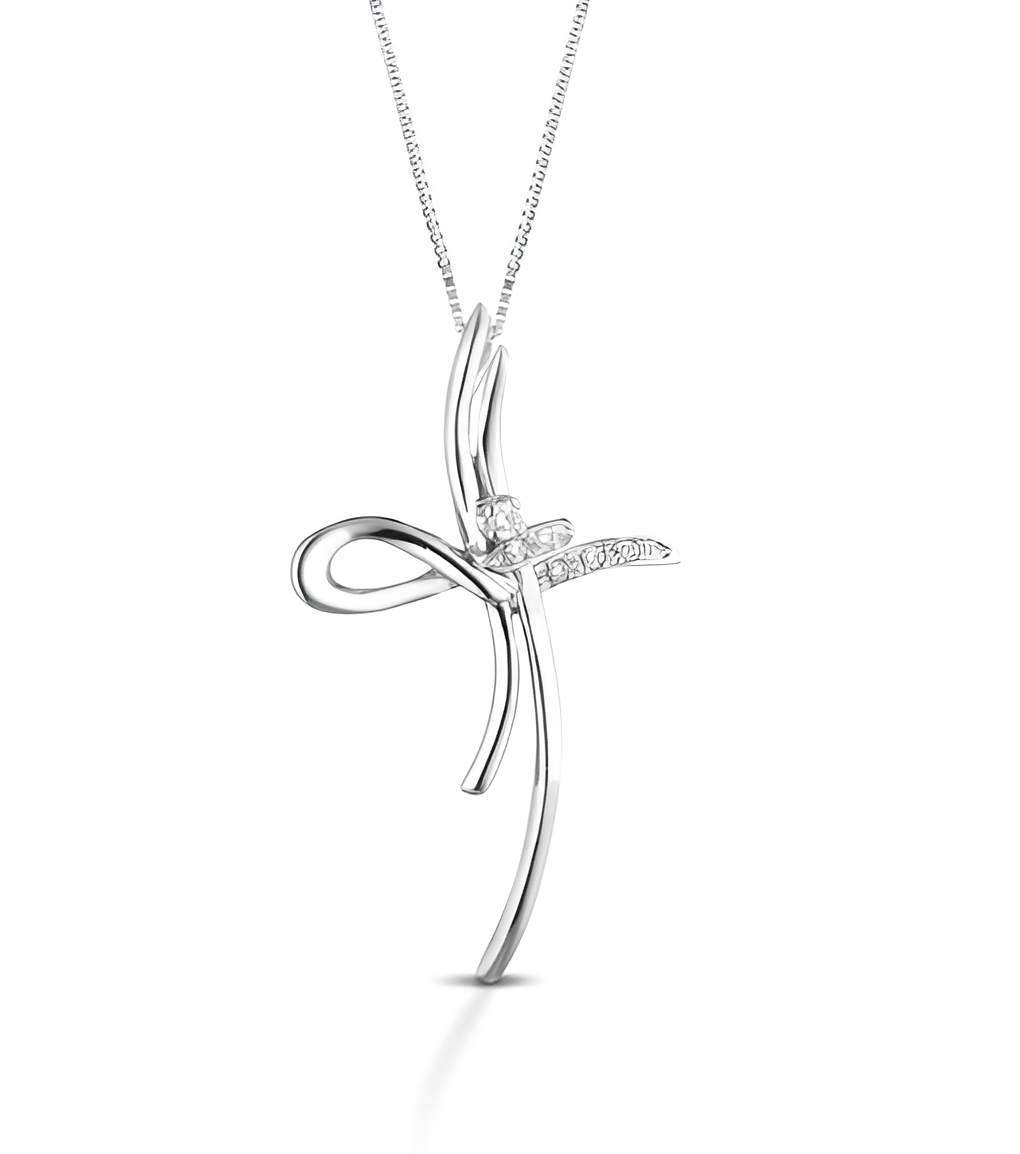 collana croce marika oro 18 kt e diamanti