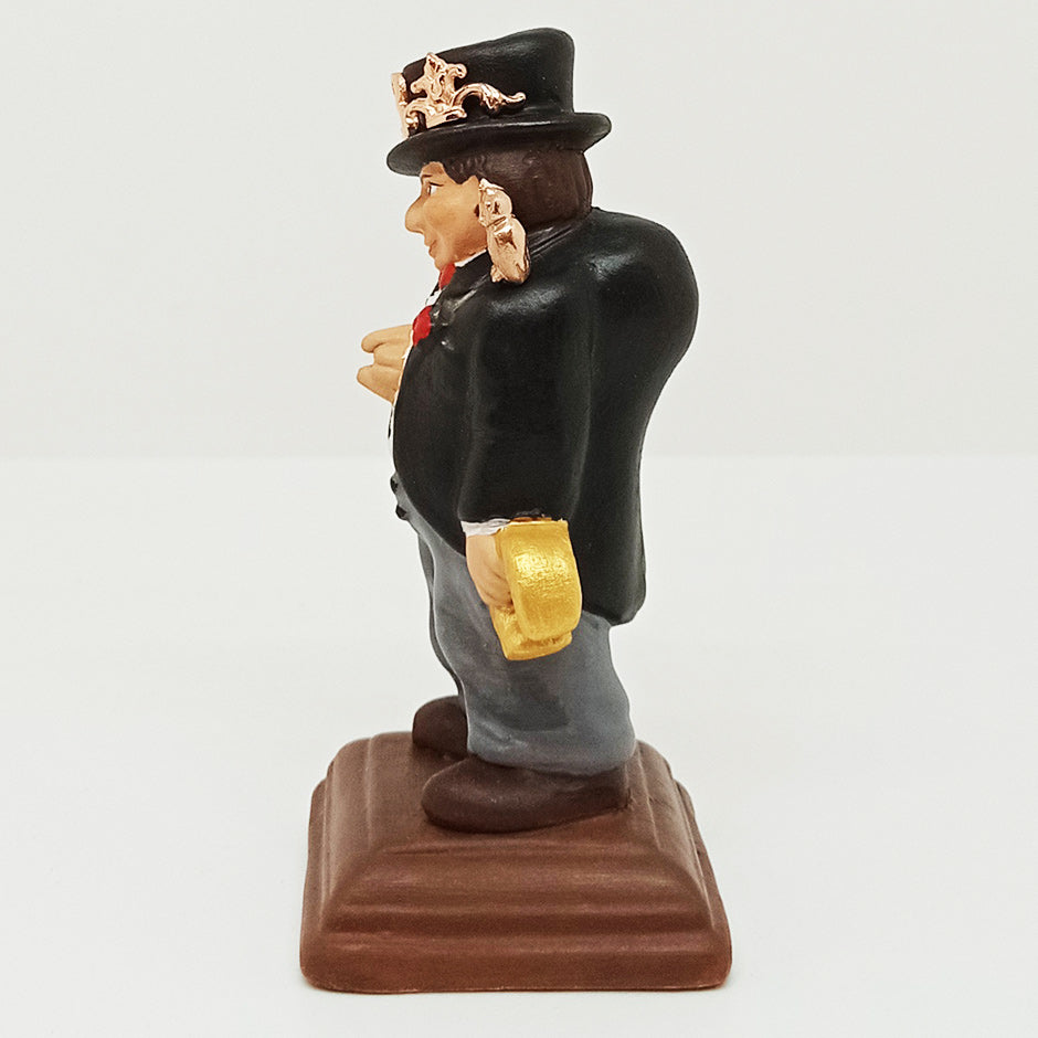 Gobbetto Amuleto In Terracotta Giacca Nera