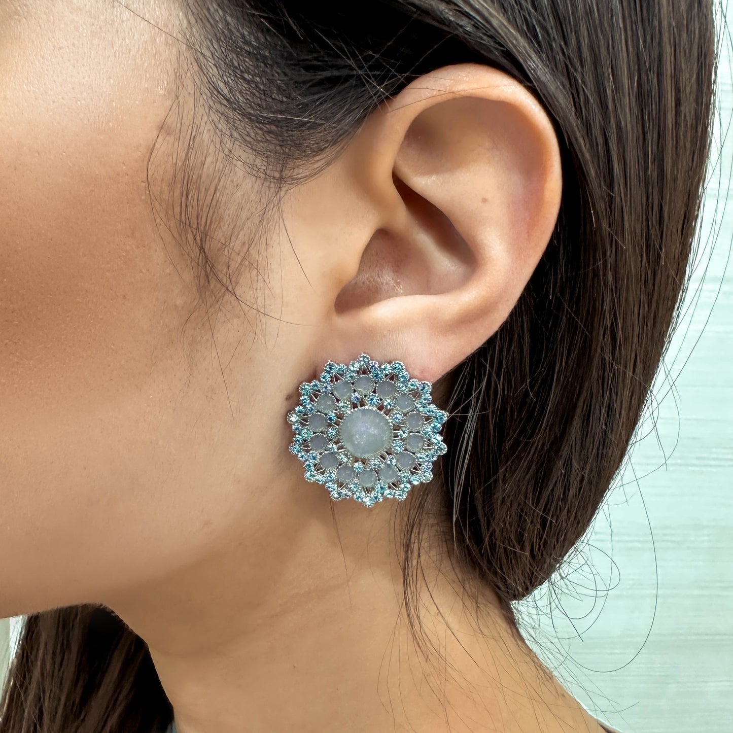 Orecchini La Griffe Con Swarovski e Opali Rosa