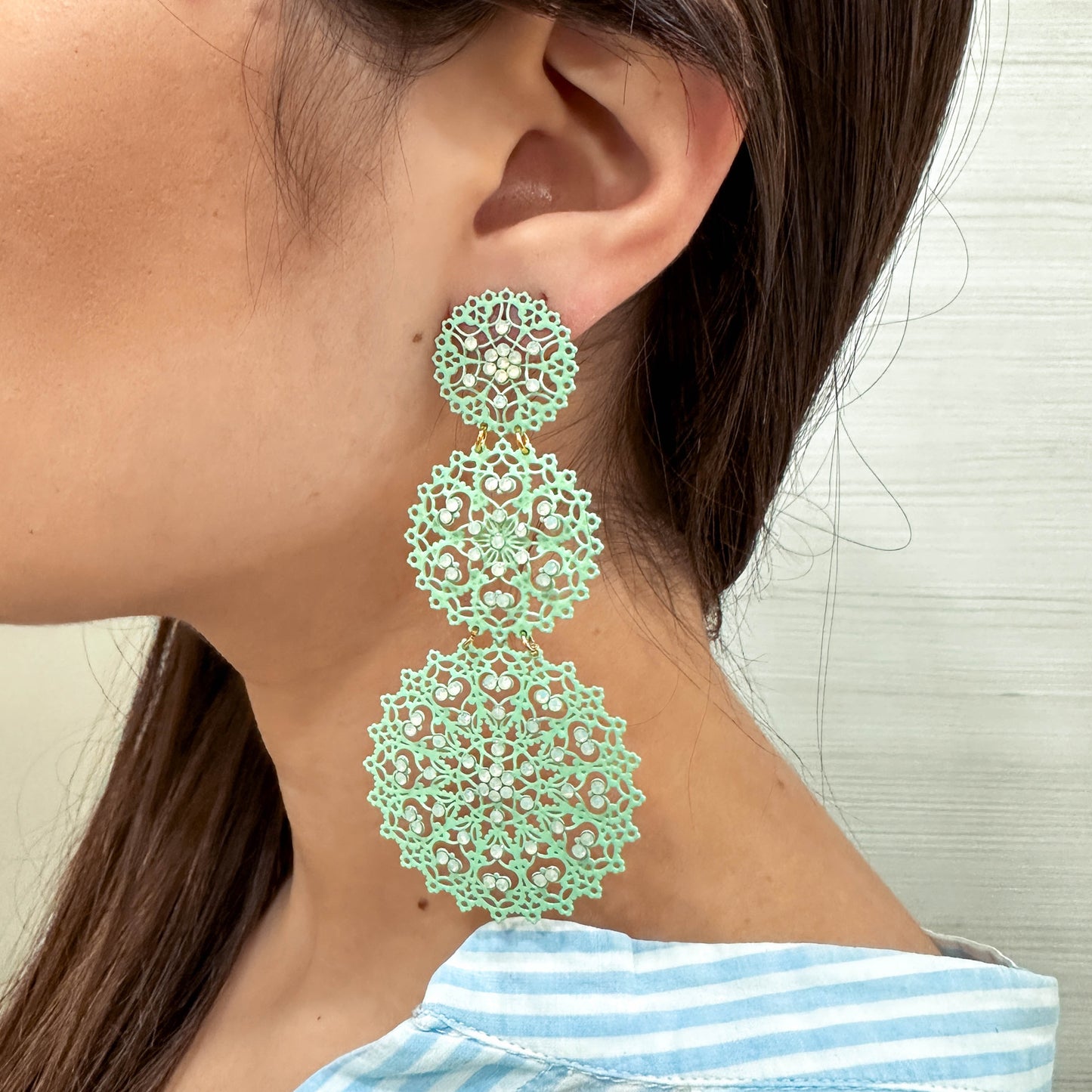 Orecchini La Griffe Verdi Con Swarovski