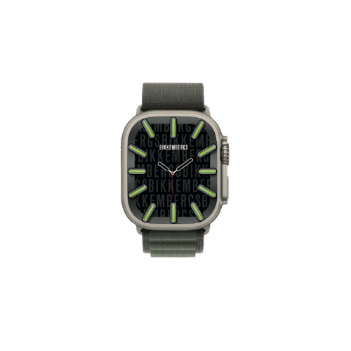 Smartwatch Bikkembergs Big Con Cassa Titanio e Cinturino Verde Telato