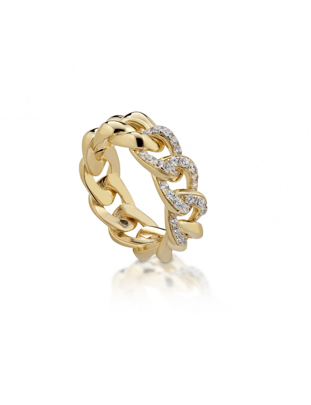 Anello Fascia Slim Zirconato