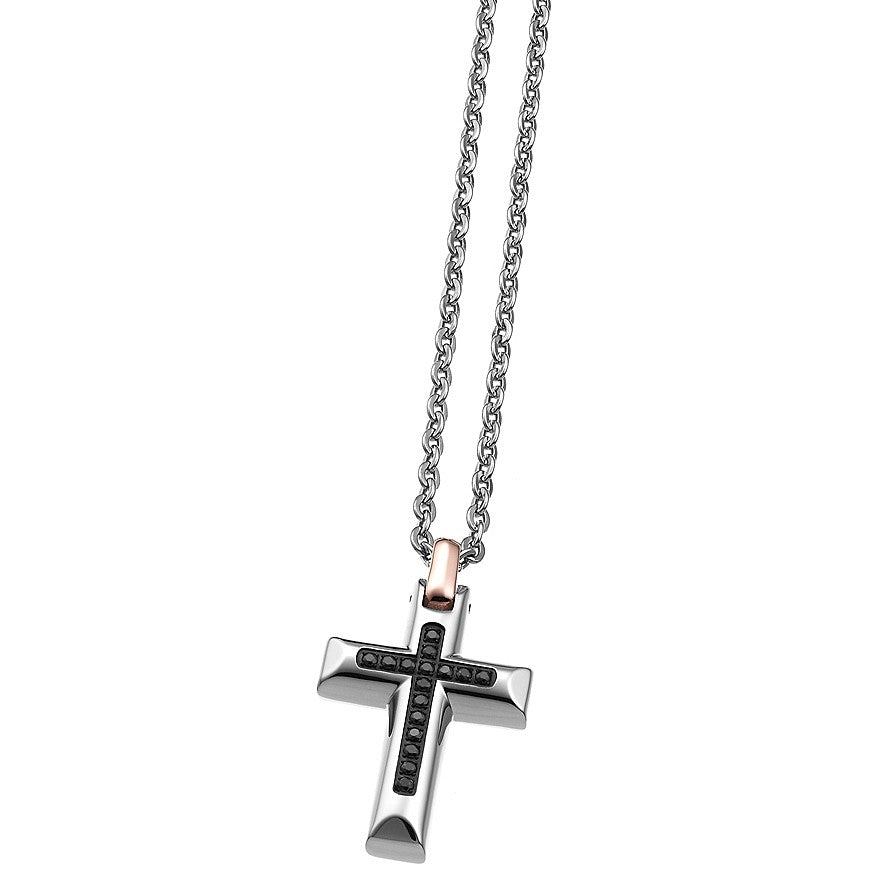 Collana Zancan Hi Teck Con Spinelli Neri