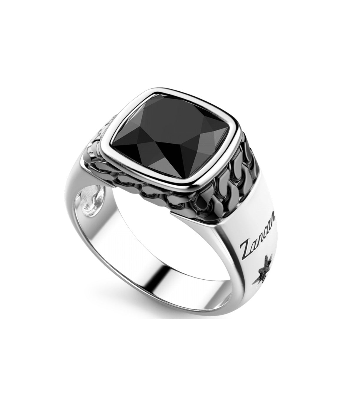 Anello Zancan Con Onice Nero