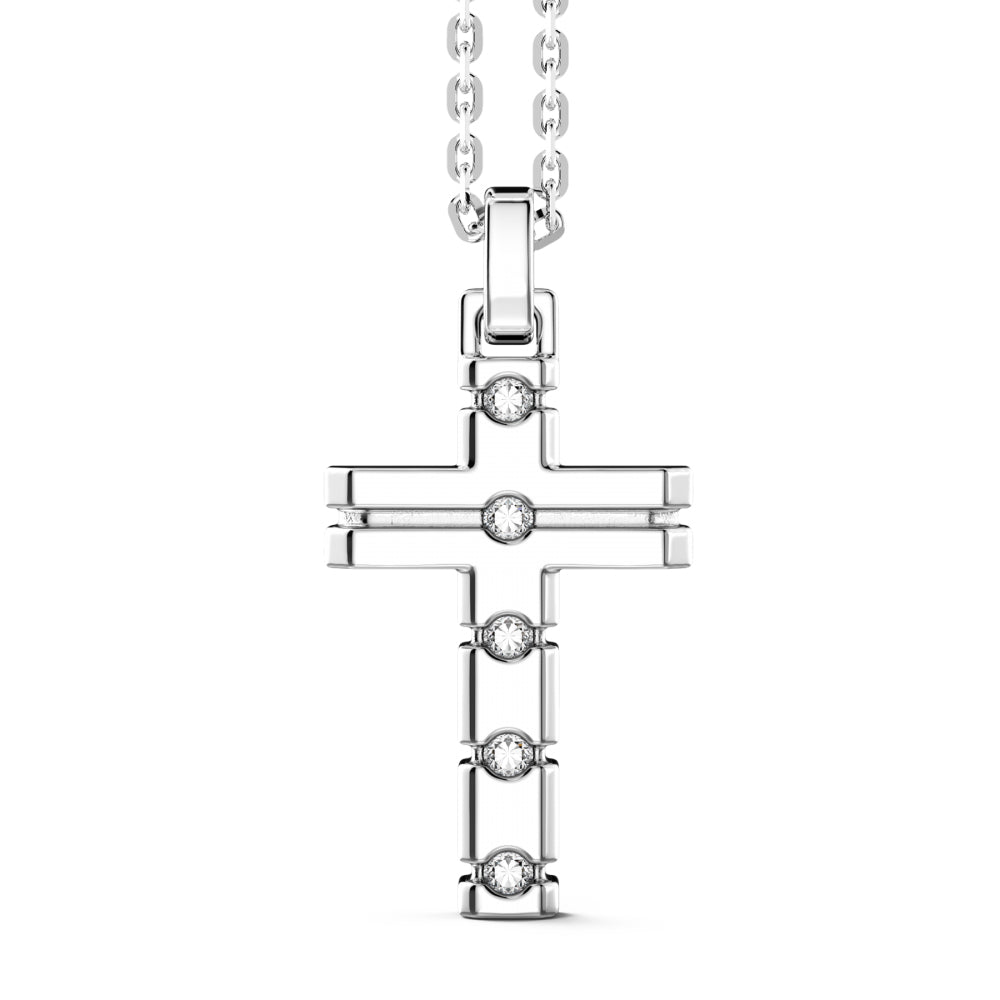 Collana Croce Zancan Insignia Con Zirconi