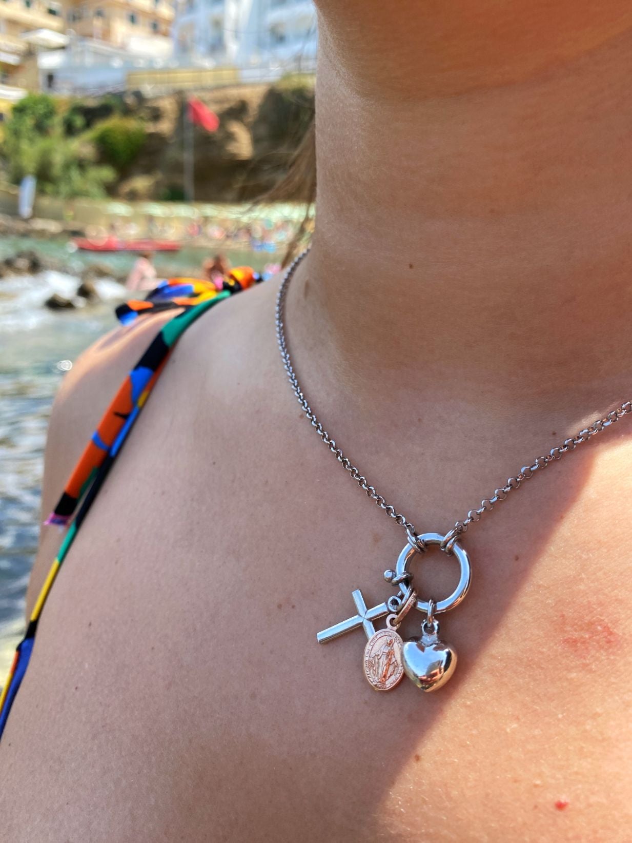 Collana Donna Argento 3 Ciondoli Beatrice