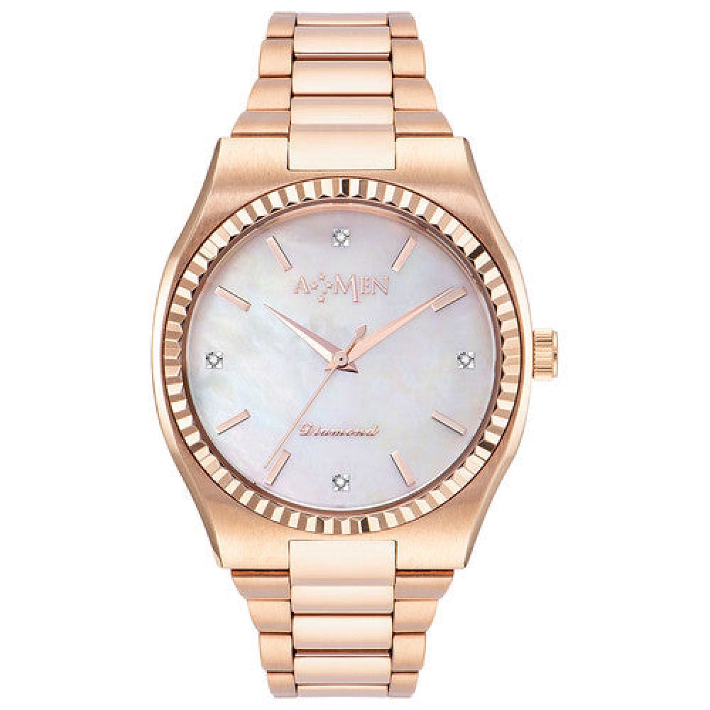Orologio Amen Quarzo Solo Tempo Con Diamantini Orologio