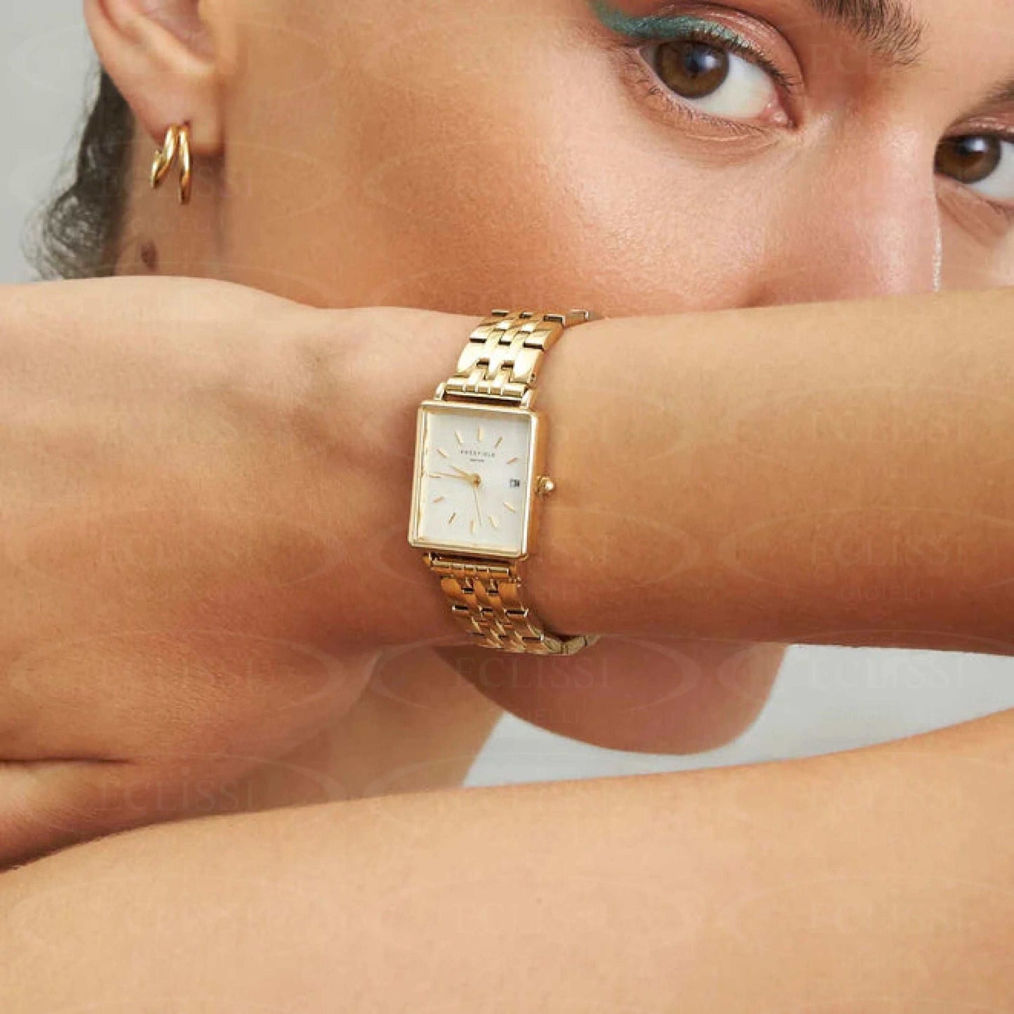 Orologio Rosefield Boxy Xs Oro E Cinturino Maglia Milano