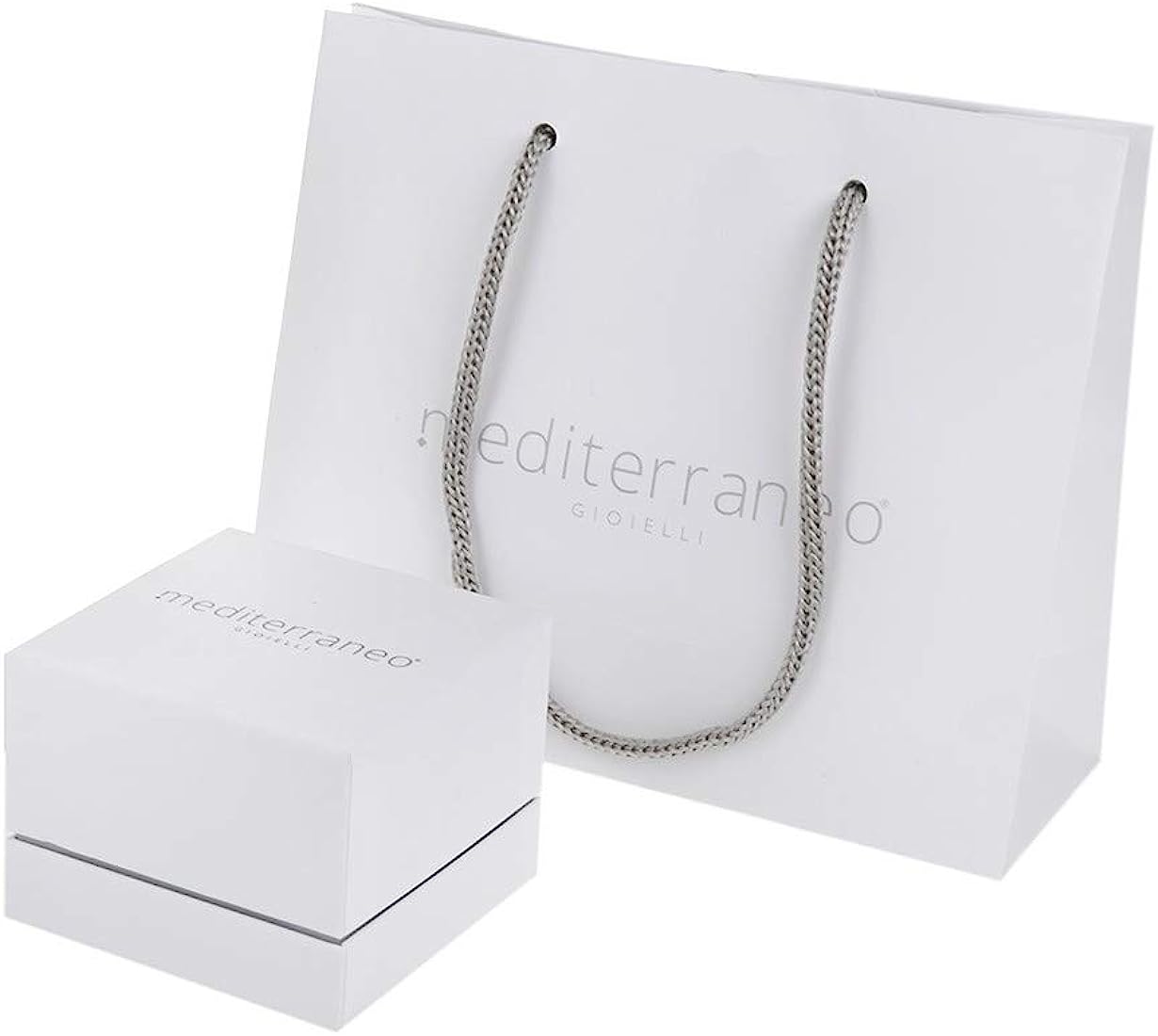 Anello Mediterraneo Fascia Larga Zirconato Bianco