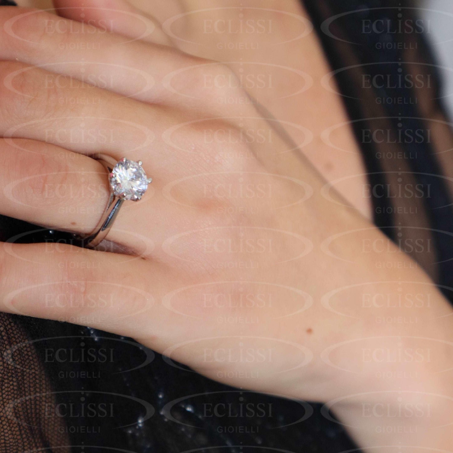Anello Donna Argento mod. Elizabeth - Eclissi Gioielli