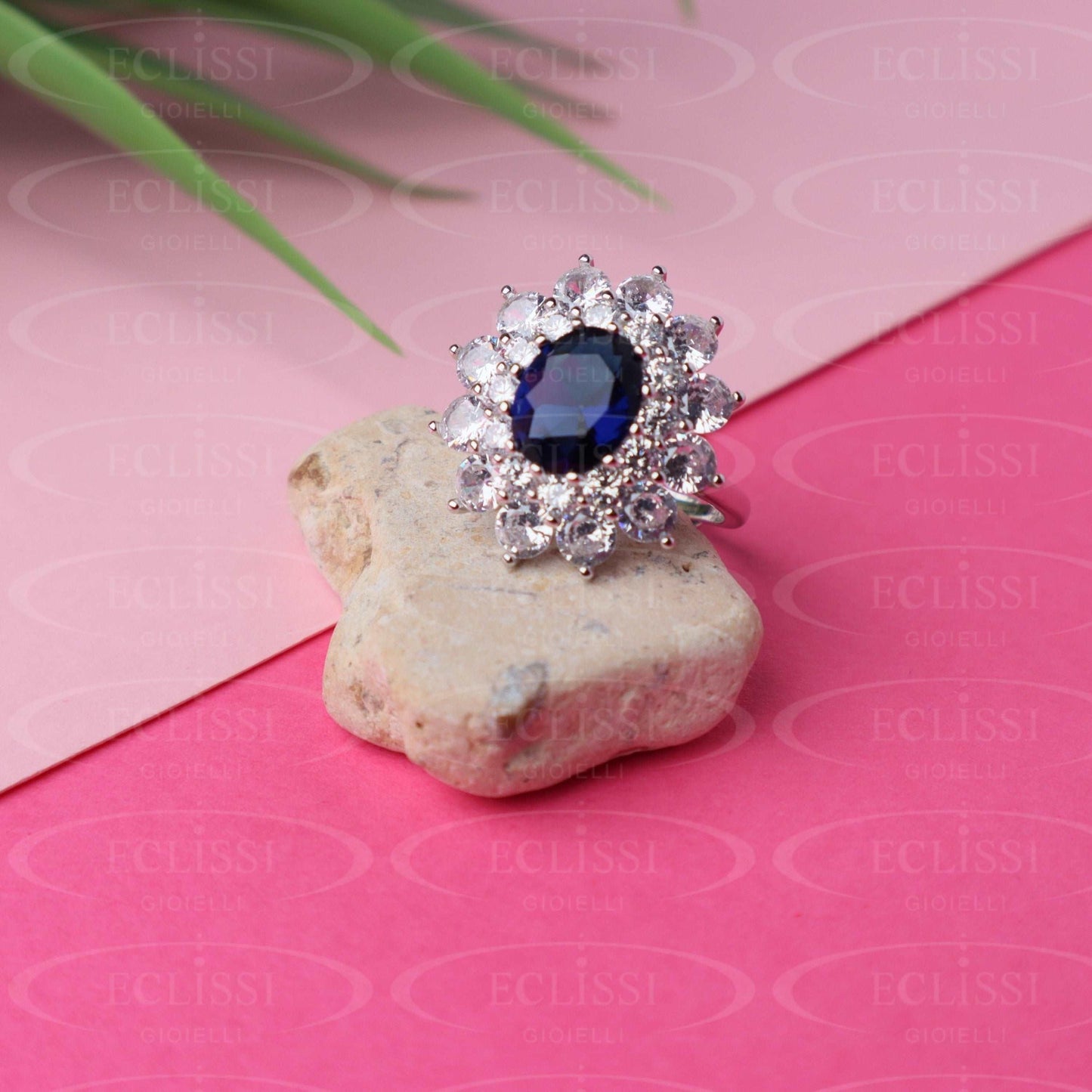 Anello Donna Argento mod. Grace Blu - Eclissi Gioielli