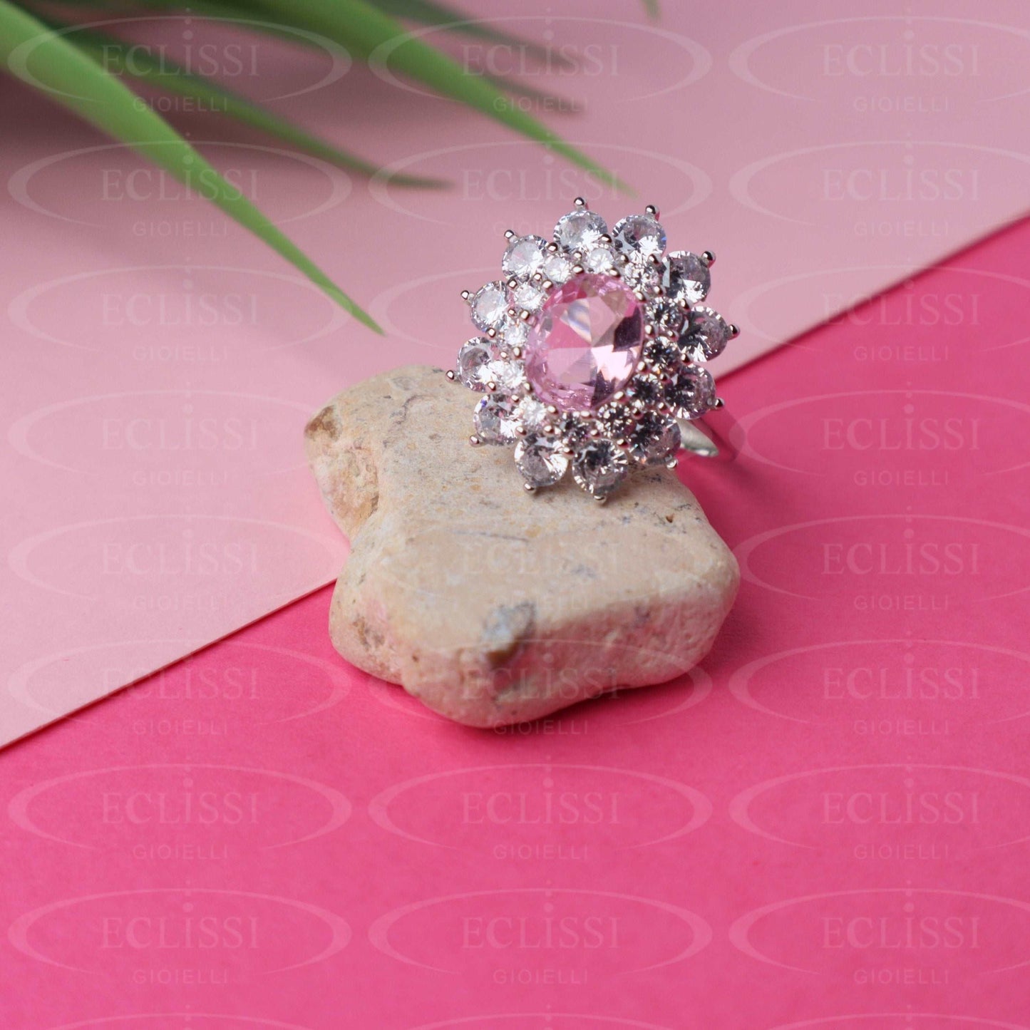 Anello Donna Argento mod. Grace Rosa - Eclissi Gioielli