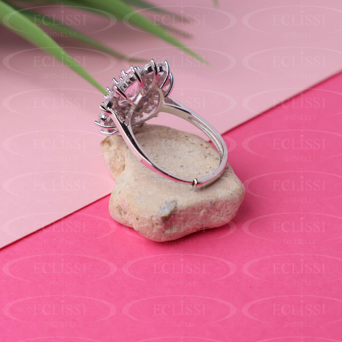 Anello Donna Argento mod. Grace Rosa - Eclissi Gioielli