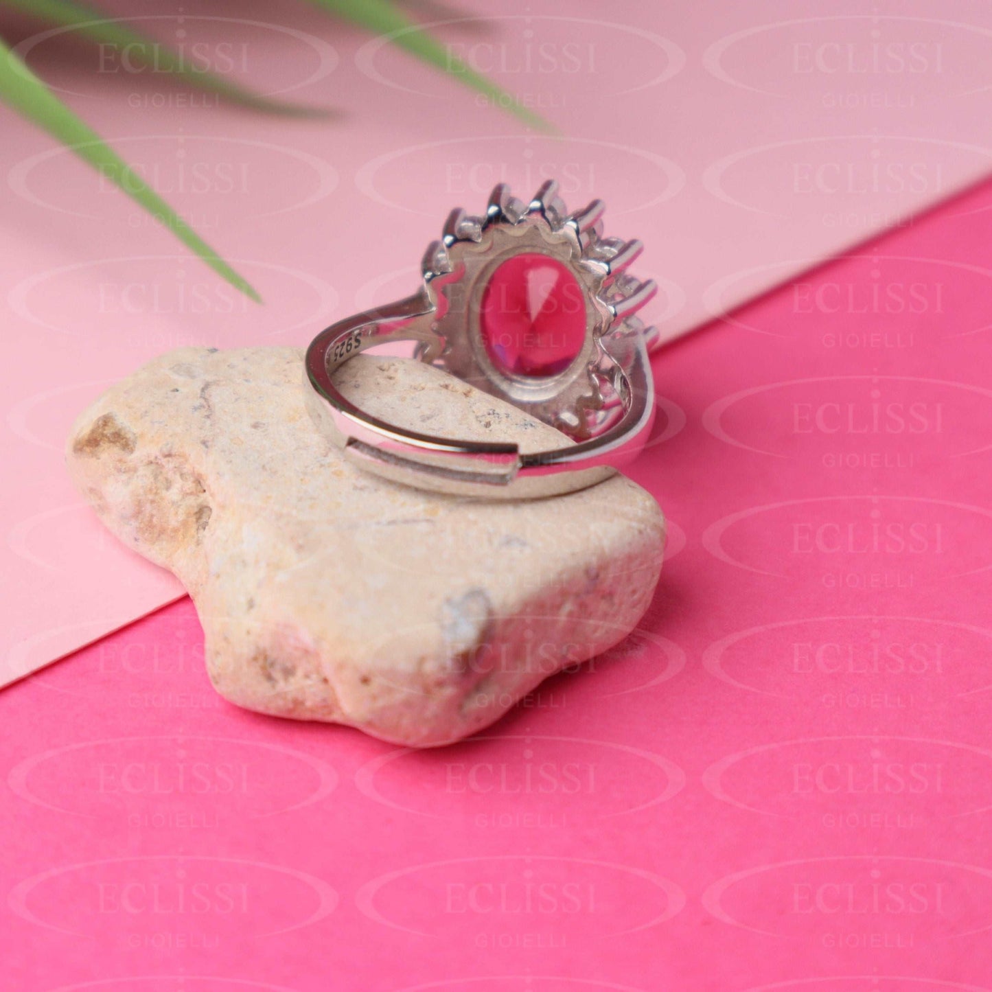 Anello Donna Argento mod. Kate Rosso - Eclissi Gioielli