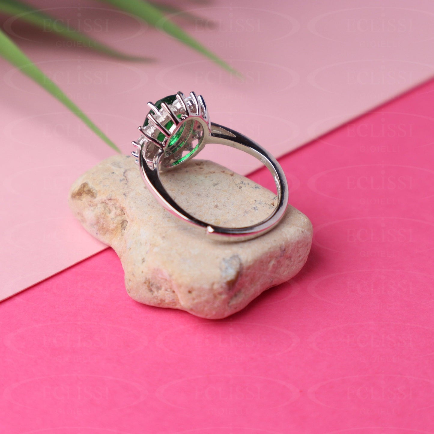 Anello Donna Argento mod. Diana Verde - Eclissi Gioielli