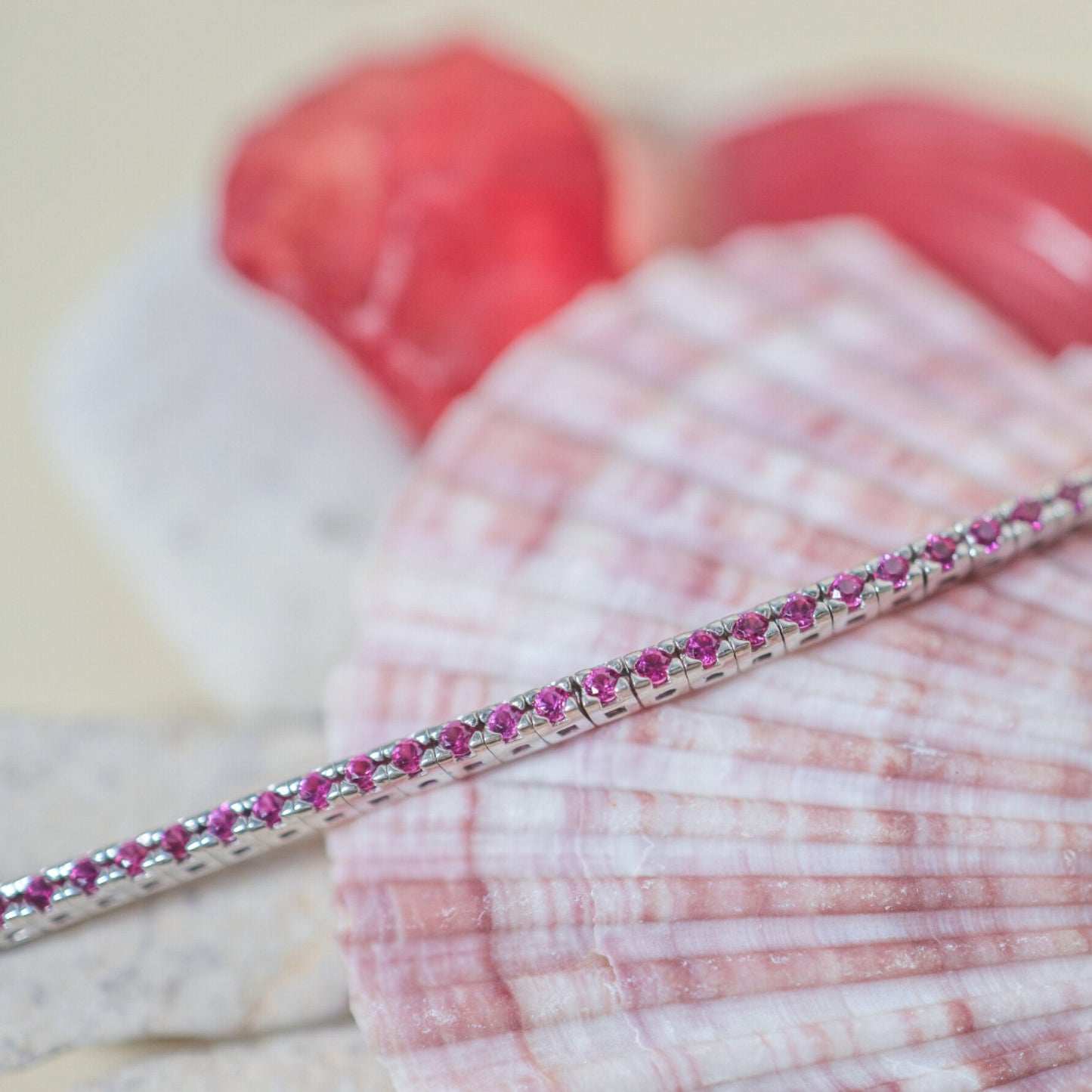 Bracciale Tennis Rosa mod. Sofia - Eclissi Gioielli