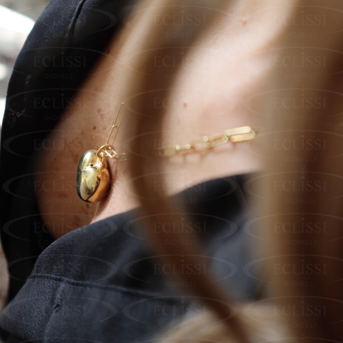 Collana Donna Argento Cuore Grande mod. Afrodite - Eclissi Gioielli