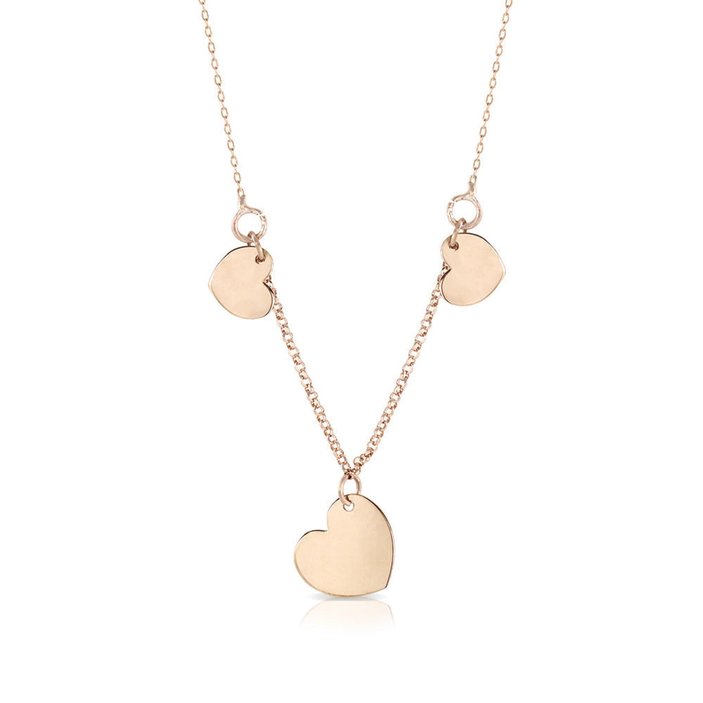 Collana My Charm Con 3 Cuori Rosè Collane