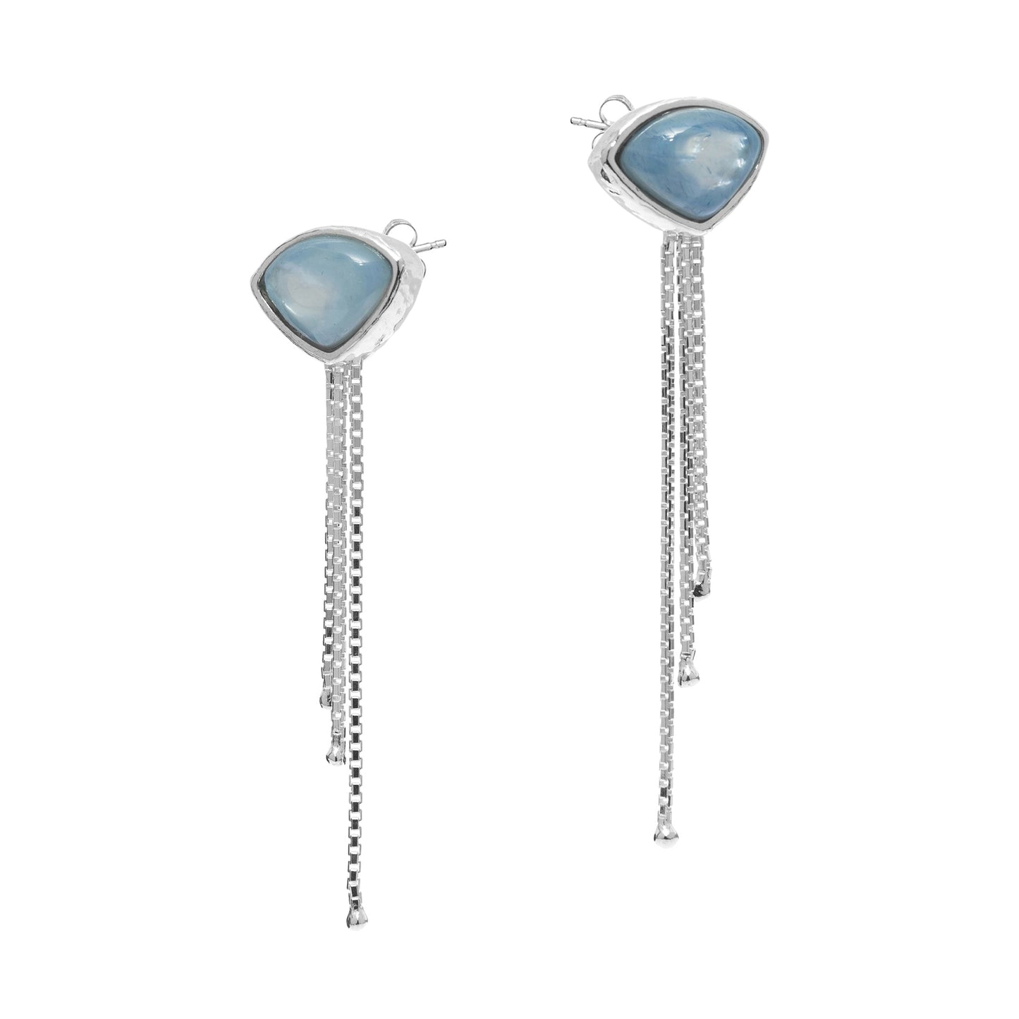 Orecchini Athena Con Madreperla Azzurra