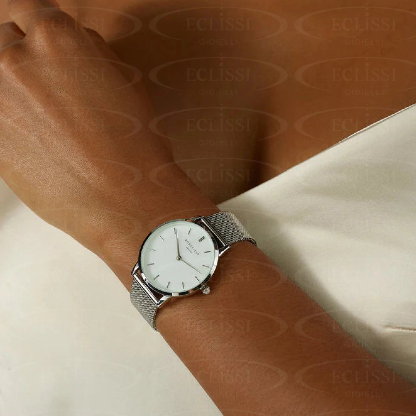 Orologio Rosefield Pearl Maglia Argento