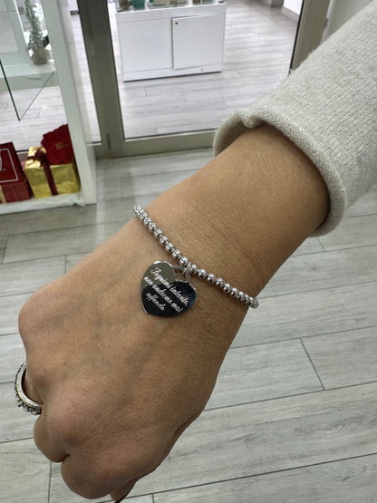 Bracciale Con Qr Code e Frase