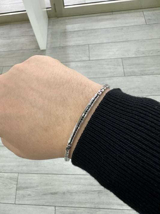 Bracciale Zancan In Argento Con Catena Geometrica