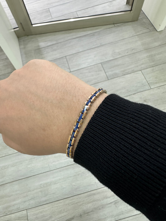 Bracciale Zancan In Acciaio Rosè e Blu