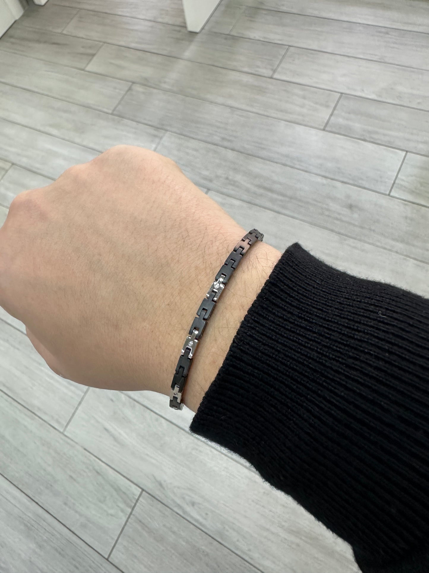 Bracciale Zancan Nero e Acciaio