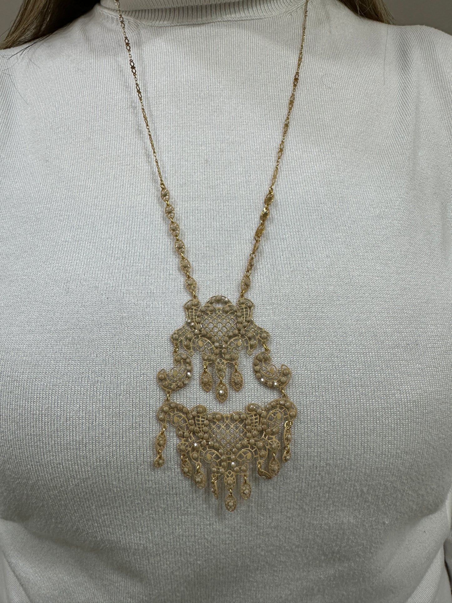 Collana LaGriffe Biscotto Con Swarovski