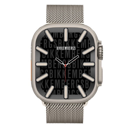 Smartwatch Bikkembergs Big Cassa Titanio e Cinturino Maglia Milano