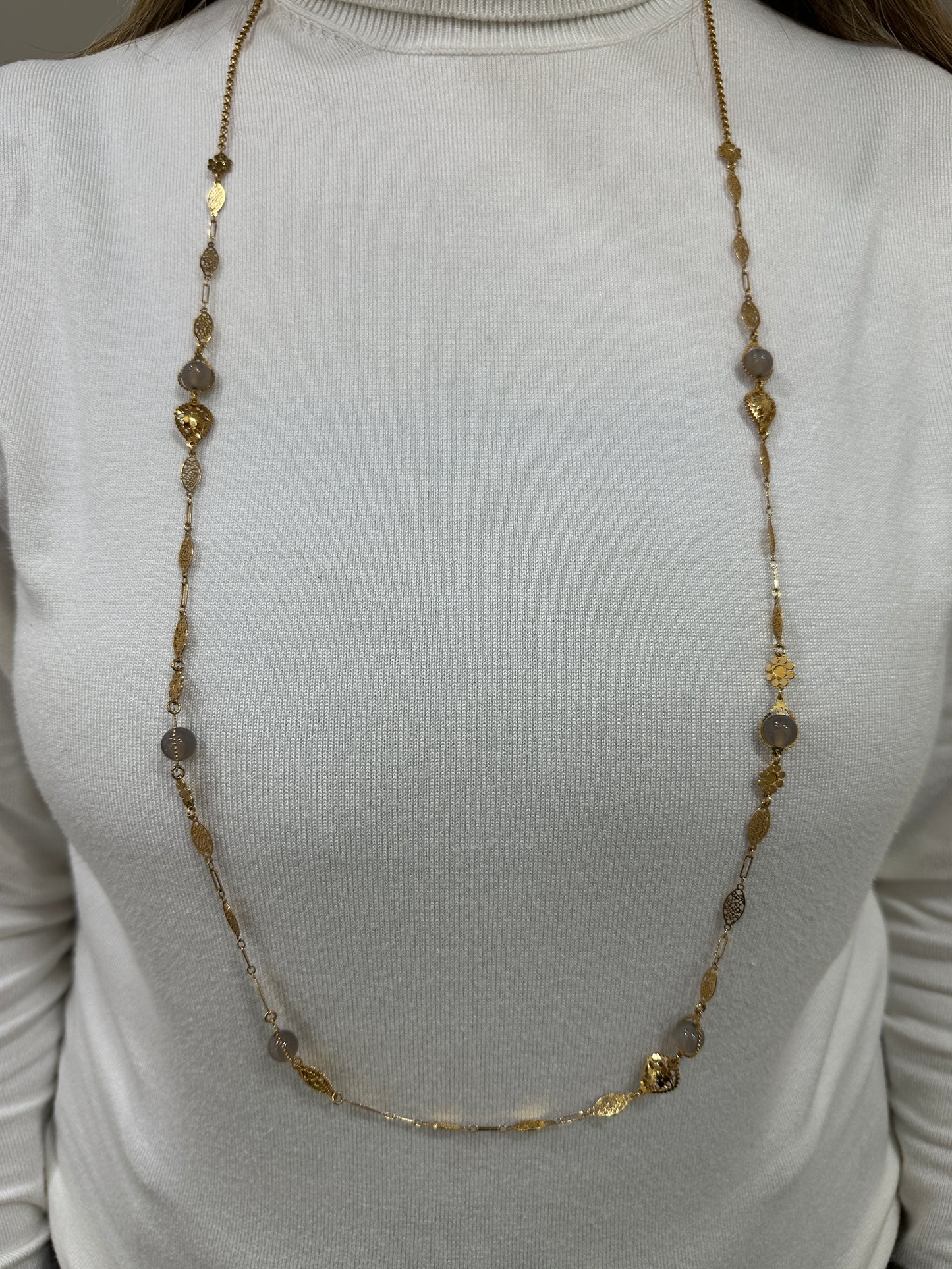 Collana LaGriffe Con Quarzo Fumè