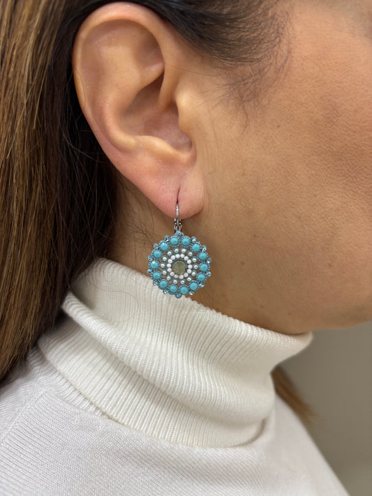 Orecchini LaGriffe Azzurri Con Swarovski