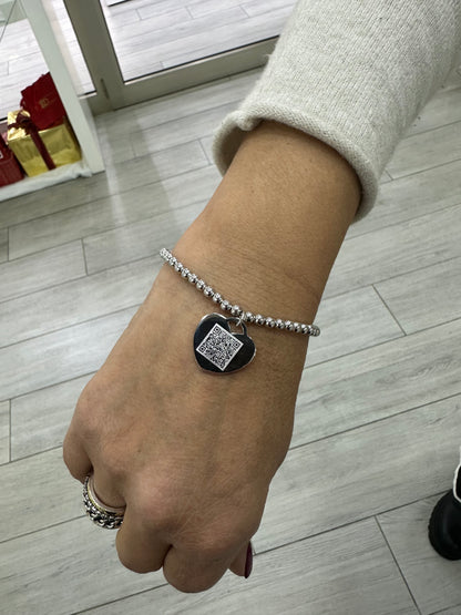 Bracciale Con Qr Code e Frase